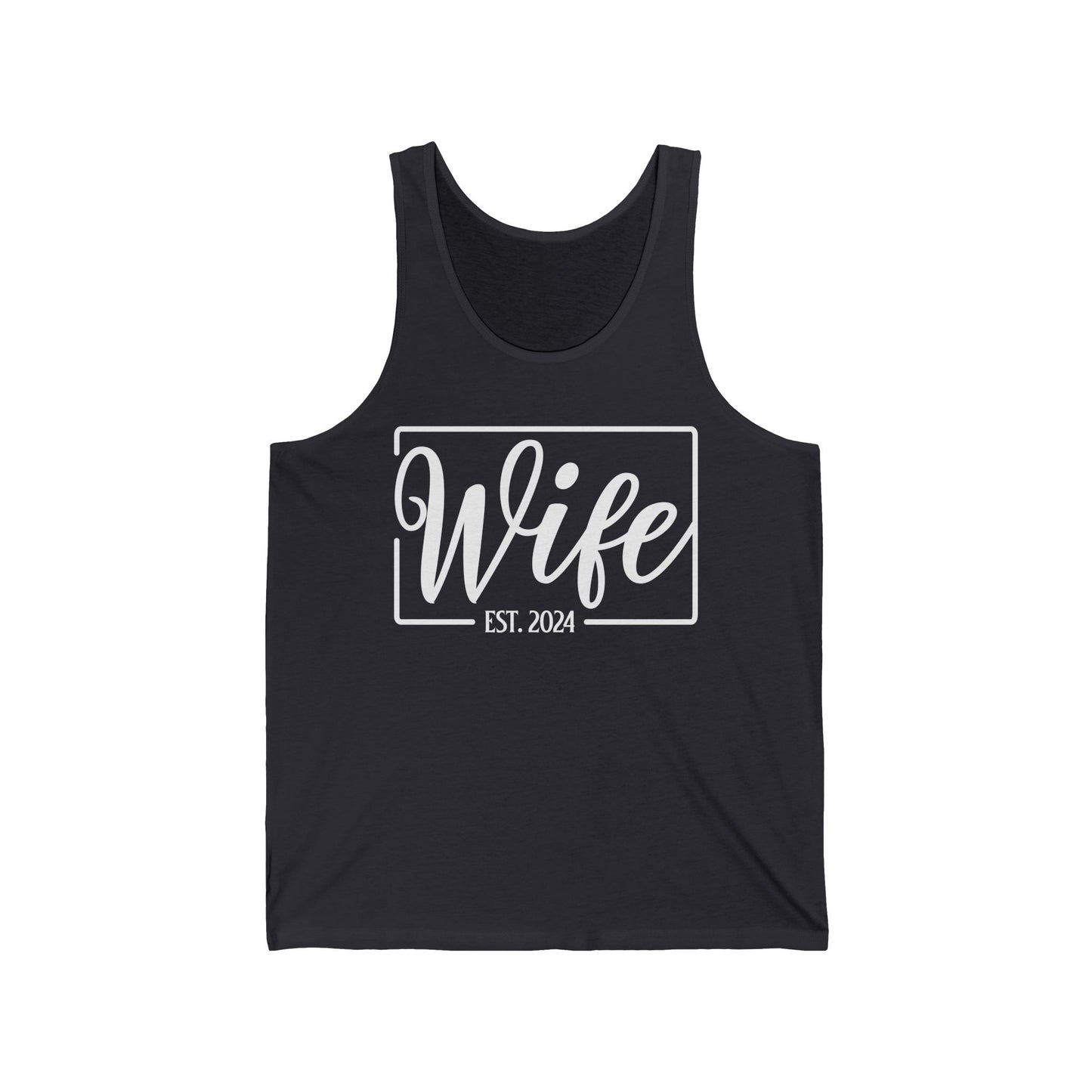 Wife Est 2024 Just Married Honeymoon Wedding Couples Tank Top For Women Tank Top