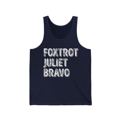 Retro Vintage Foxtrot Juliet Bravo Tank Tops For Men Women