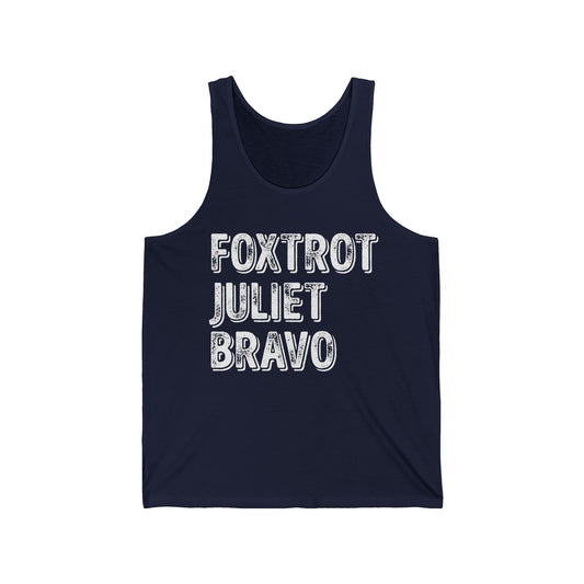 Retro Vintage Foxtrot Juliet Bravo Tank Tops For Men Women