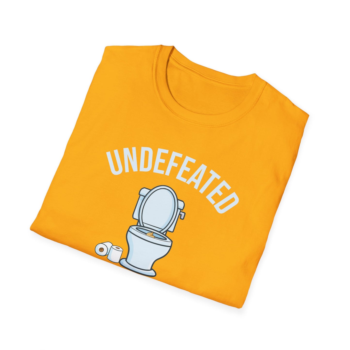 Funny Undefeated Toilet Clogging Champ Funny Dad Mens Joke Hilarious T-Shirt