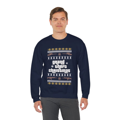 Funny Inspired G T A Gaming Gamers Ugly Christmas Sweater Jumper Xmas Sweatshirt