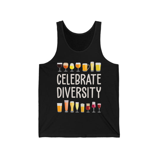 Funny Celebrate Diversity Craft Beer Drinking Weekend Tank Top