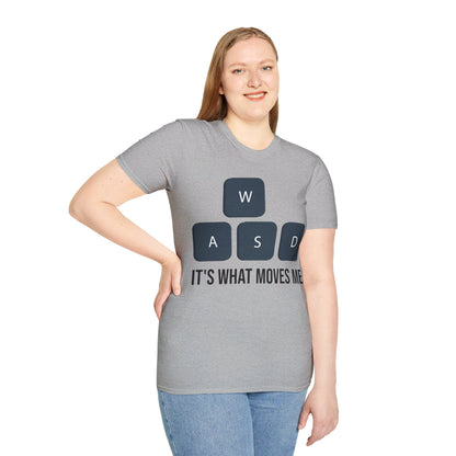 WASD It's What Moves Me Funny Computer Video Games Gamer PC Gaming T-Shirt