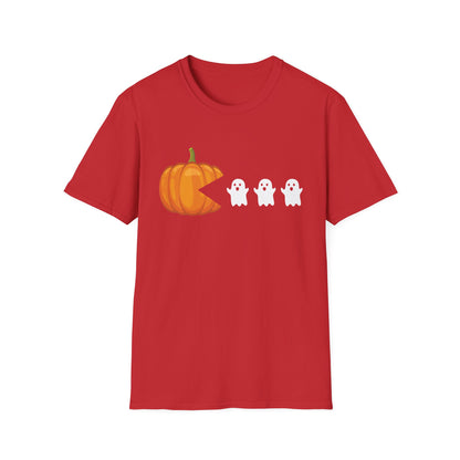 Funny Halloween Pumpkin Eating Ghost, Gamer Gaming Men Women T-Shirt