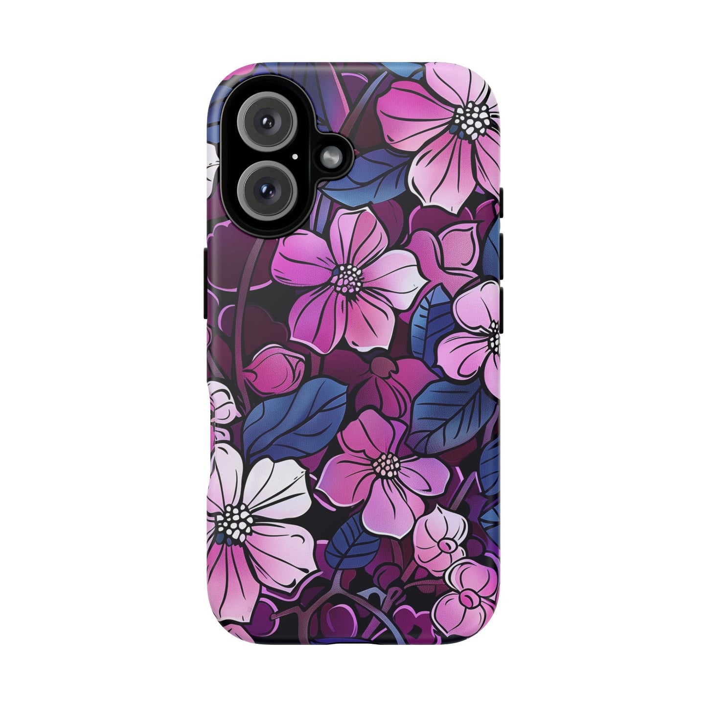 Sakura Blossoms Colored iPhone 16 Pro Max Plus Case Wireless Charging Compatible Tough Cases Protection, Magnetic Phone Case for iPhone Classic Series