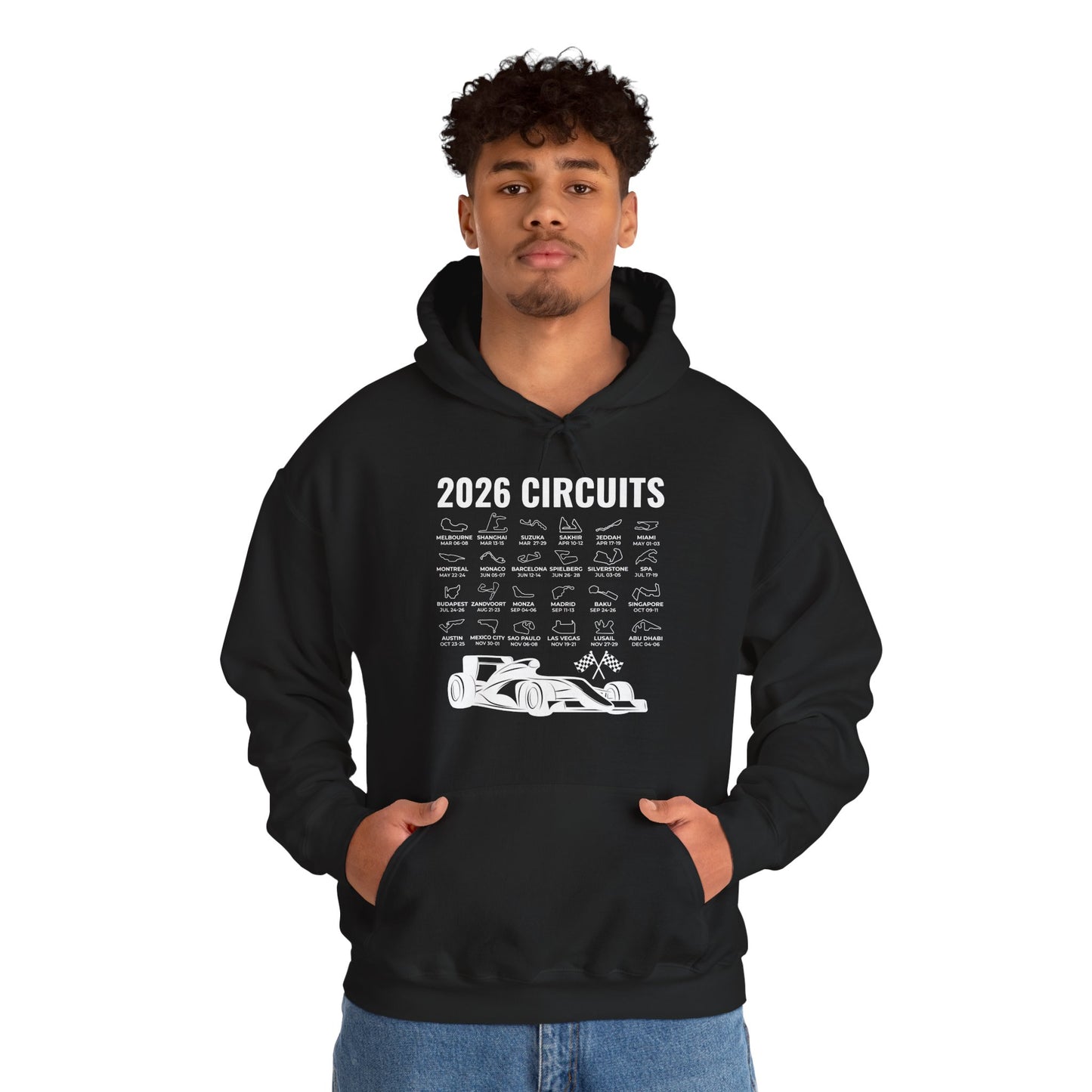 2026 Schedule Formula Racing Formula Car Retro Vintage Hoodie