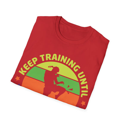 Funny Keep Training Until The Belt Turns Black Karate T-Shirt For Men Women Kids T-Shirt