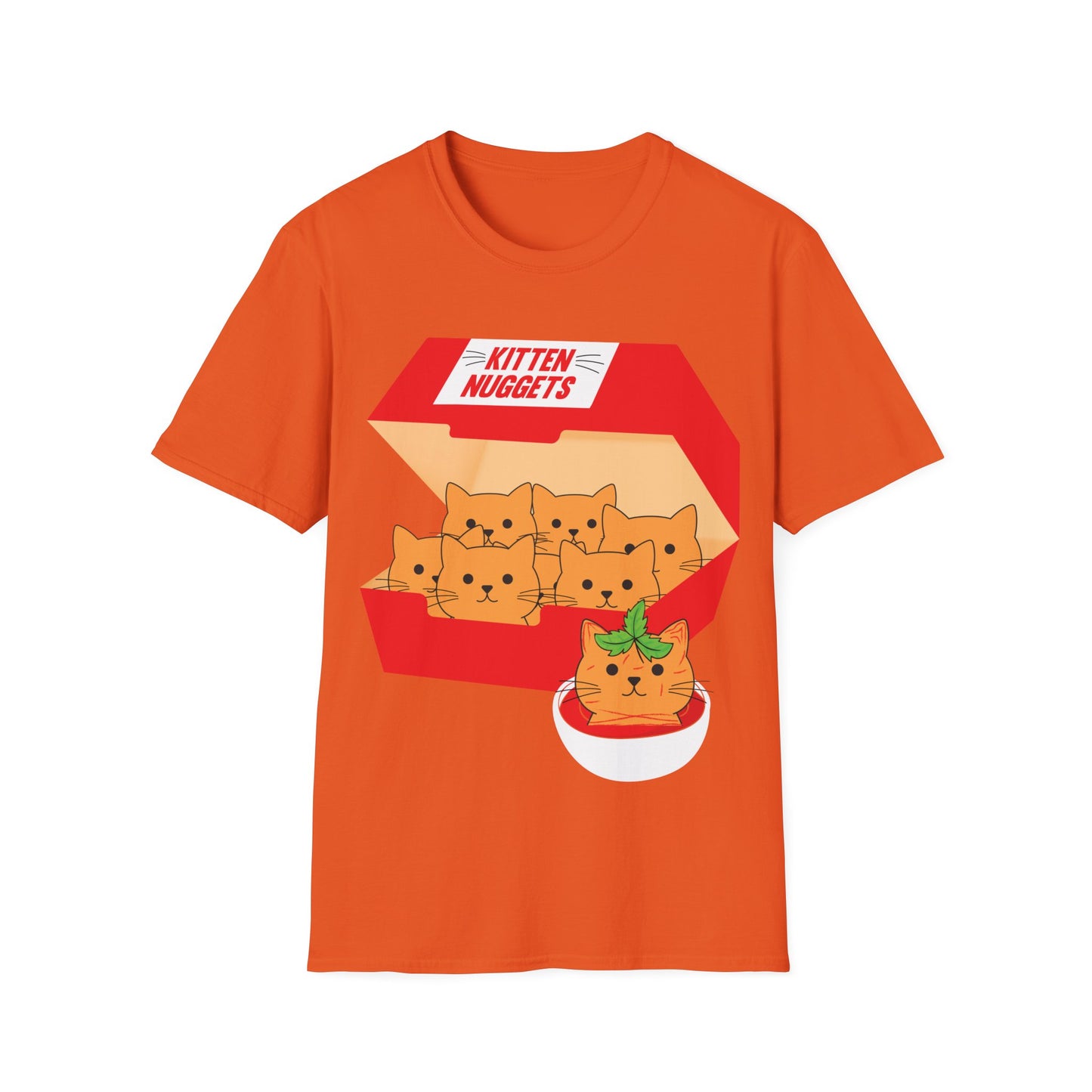 Funny Kitten Nuggets Food Pun Cat Lover Gift Chicken Nuggets T-Shirt For Men Women T-Shirt