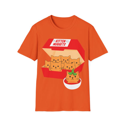 Funny Kitten Nuggets Food Pun Cat Lover Gift Chicken Nuggets T-Shirt For Men Women T-Shirt