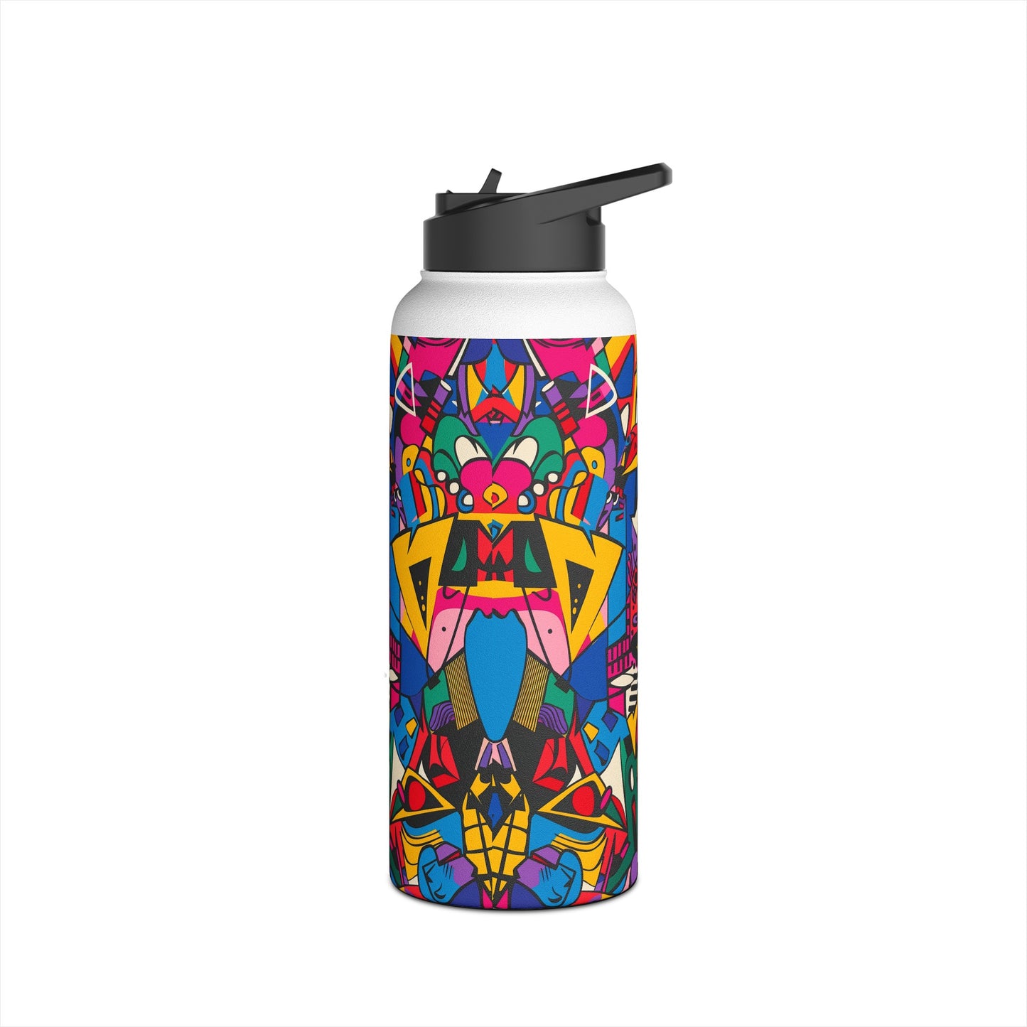 Comic pattern Vibrant Pattern Stainless Steel Water Bottle with Twist-on Lid and Double-Wall Vacuum Insulation