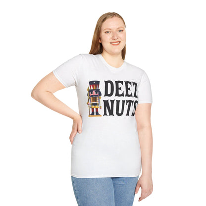 Funny Deez Nuts Nutcracker Ugly Christmas Meme Xmas Gift T-Shirt Men Women