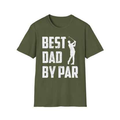 Best Dad by Par Fathers Day Daddy Golf Lover Golfer Gifts T-Shirt