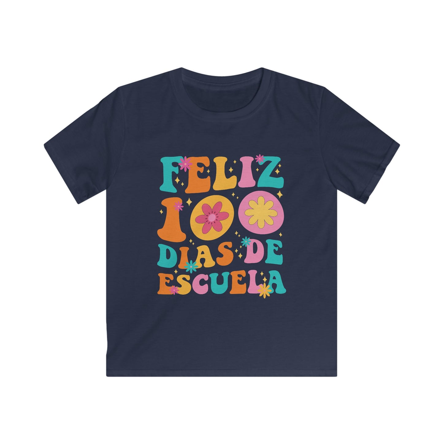 Funny Feliz 100 Diaz De Escuela 100th Day School Spanish Teacher T-Shirt For Men Women Kids