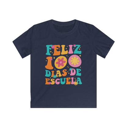 Funny Feliz 100 Diaz De Escuela 100th Day School Spanish Teacher T-Shirt For Men Women Kids