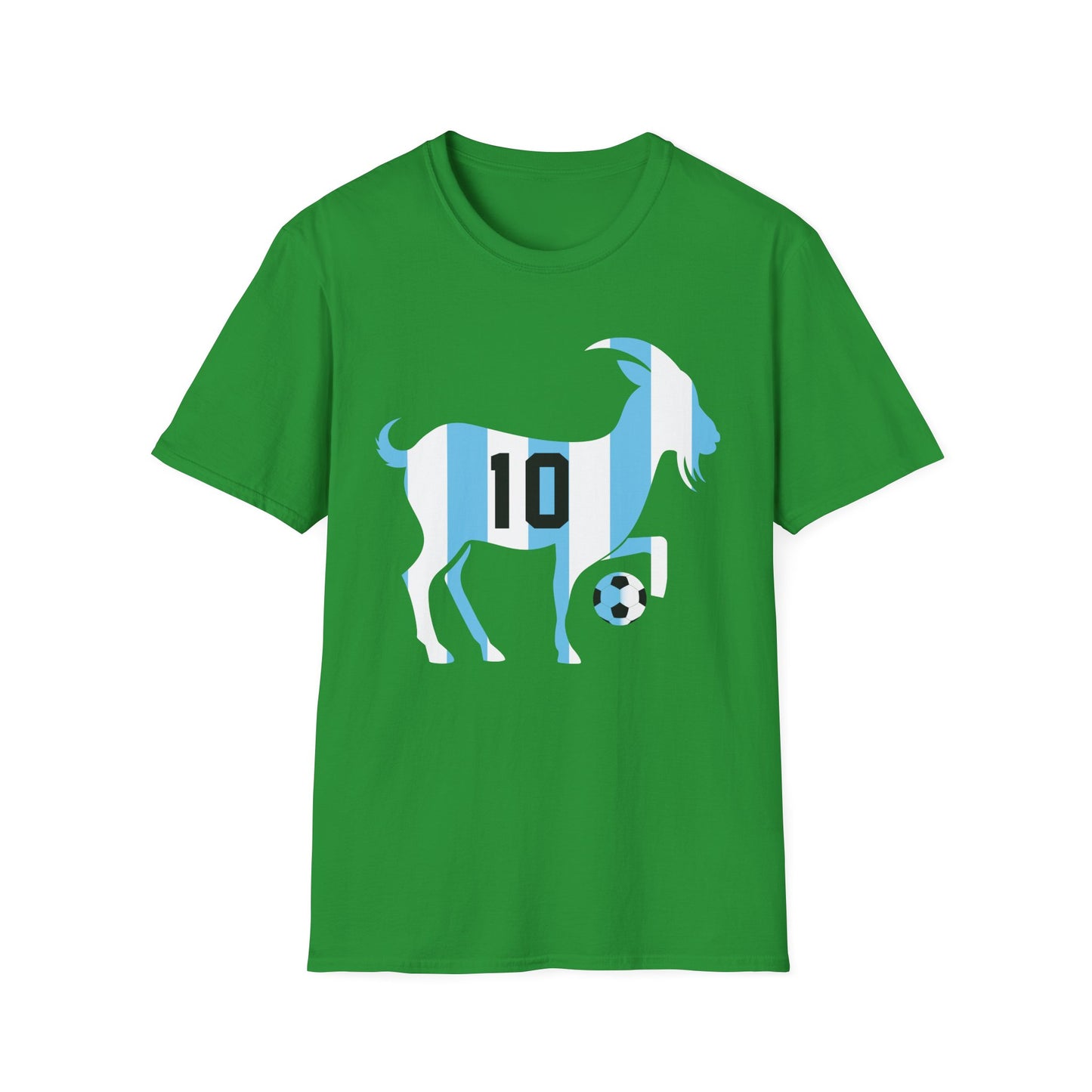 GOAT 10 Shirt for Men Women Kids  Goat Playing Football Funny Soccer T-Shirt