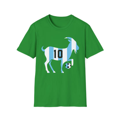 GOAT 10 Shirt for Men Women Kids  Goat Playing Football Funny Soccer T-Shirt
