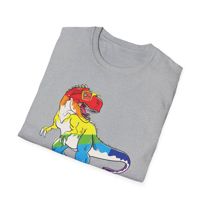 Allysaurus Dinosaur In Rainbow Flag For Ally LGBT Pride Gift T-Shirt