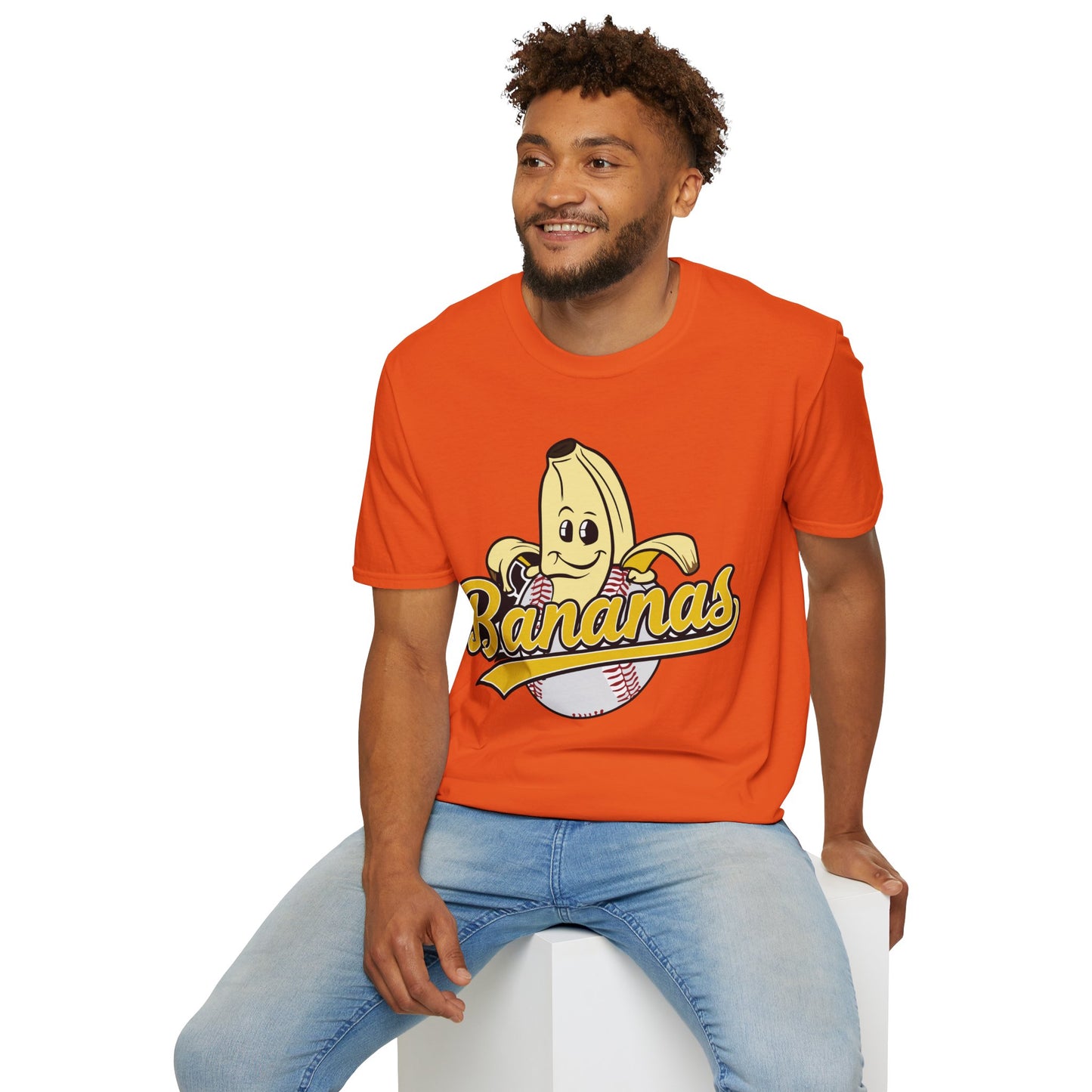 Funny Let's Go Bananas Baseball T-Shirt For Baseball Lovers Men Women T-Shirt