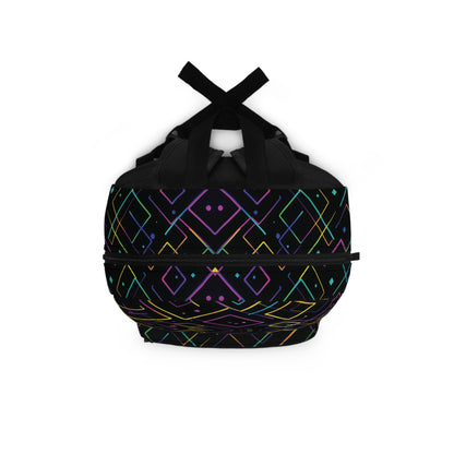 Neon Vibrant Pattern Backpacks for Men Women Kids School Travel, Capacity School Daypack Backpacks