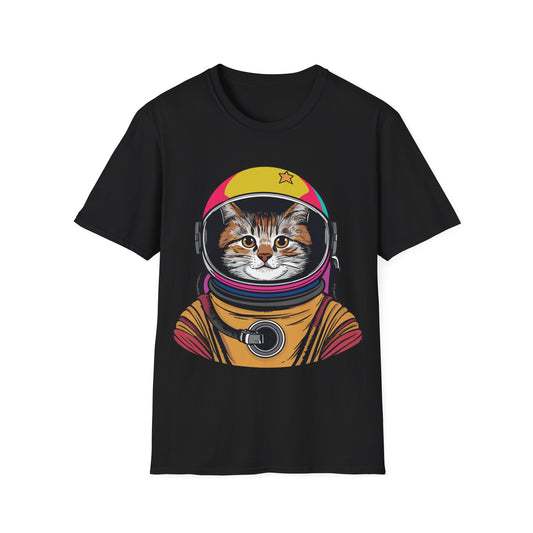 Funny Space Gifts Cat Mom Cat Dad Astronaut Space T-Shirt For Men Women Kids T-Shirt