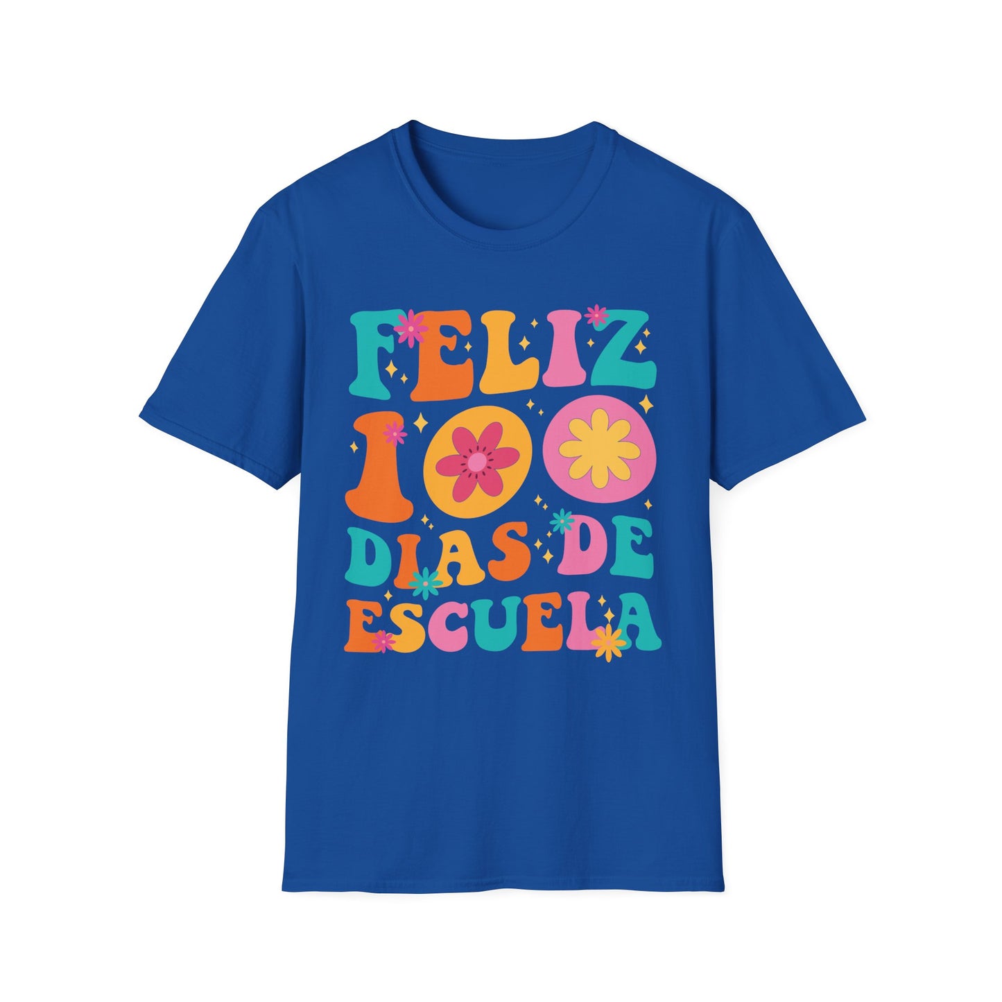 Funny Feliz 100 Diaz De Escuela 100th Day School Spanish Teacher T-Shirt For Men Women Kids