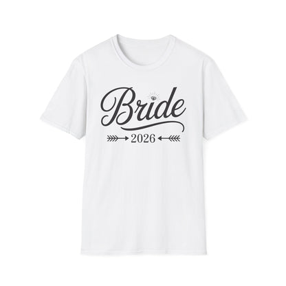 Bride Est 2026 Married Wedding Bridal Party Bachelorette T-Shirt For Women