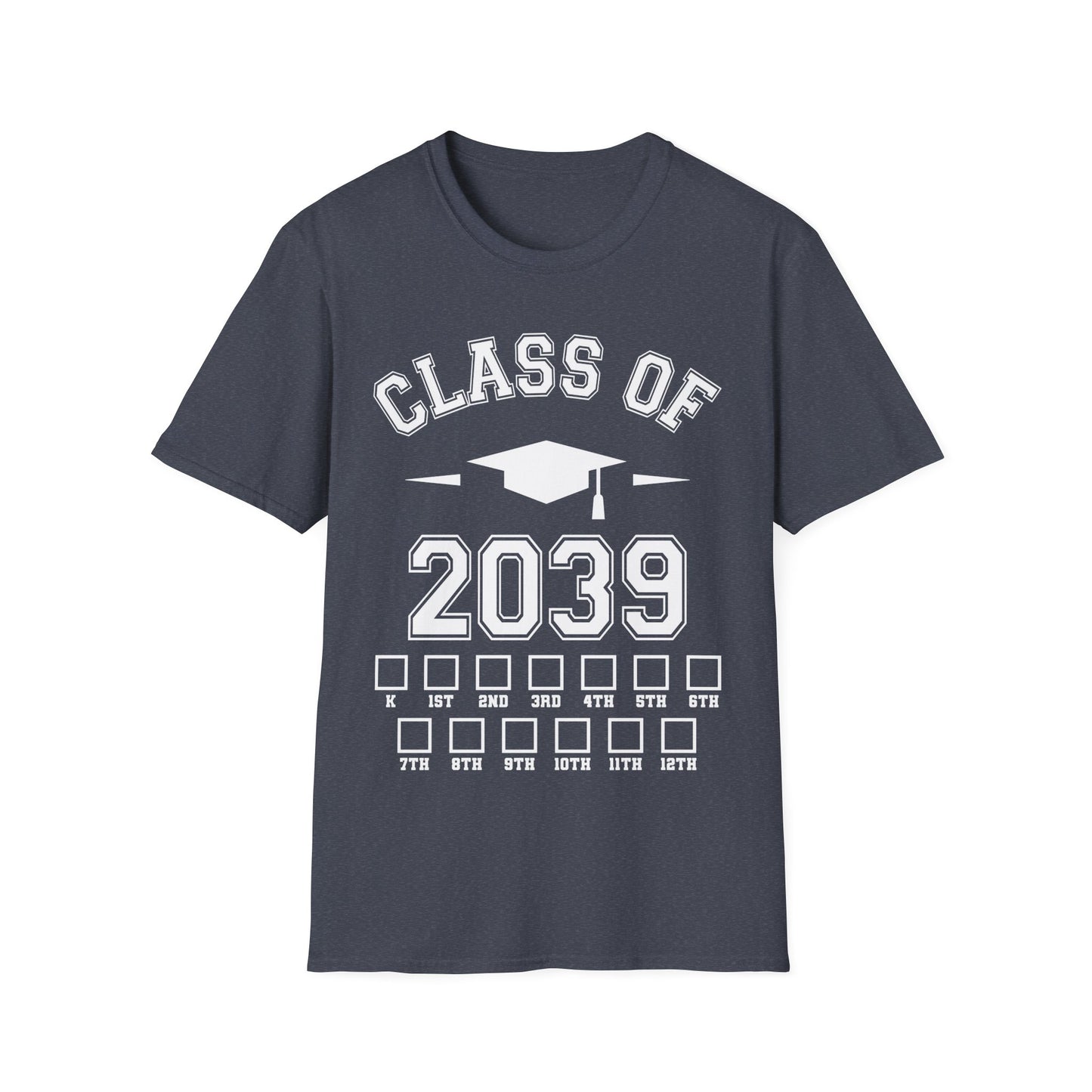 Funny Class of 2039 Checklist Grow with Me Kindergarten First Day Graduation