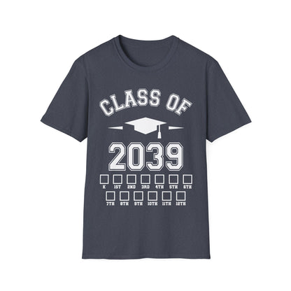 Funny Class of 2039 Checklist Grow with Me Kindergarten First Day Graduation