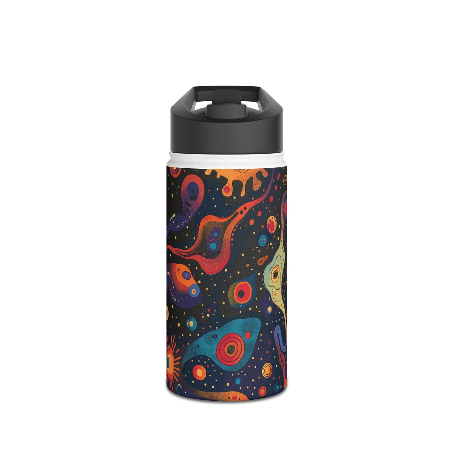 Space Oddity Pattern Stainless Steel Water Bottle with Twist-on Lid and Double-Wall Vacuum Insulation