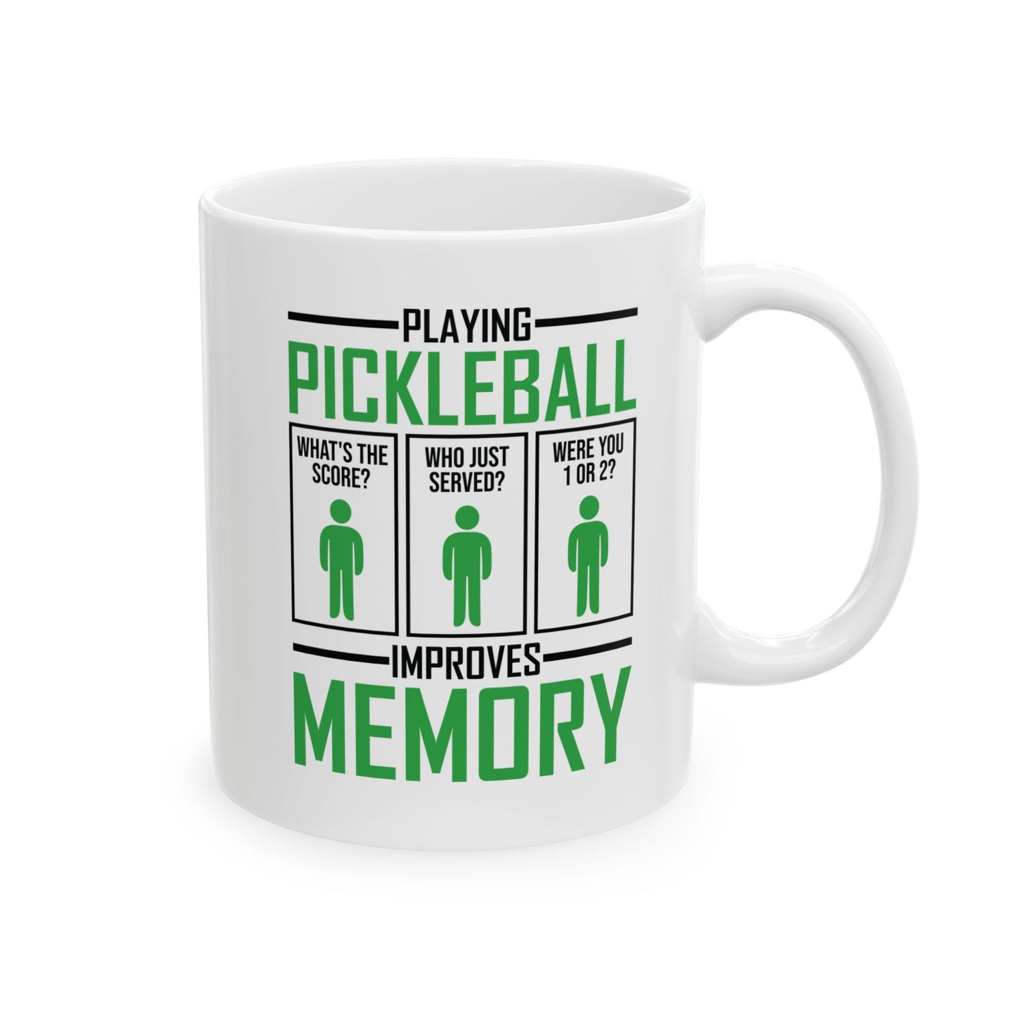 Funny Playing Pickleball Improves Memory Dink Player Coffee Mug