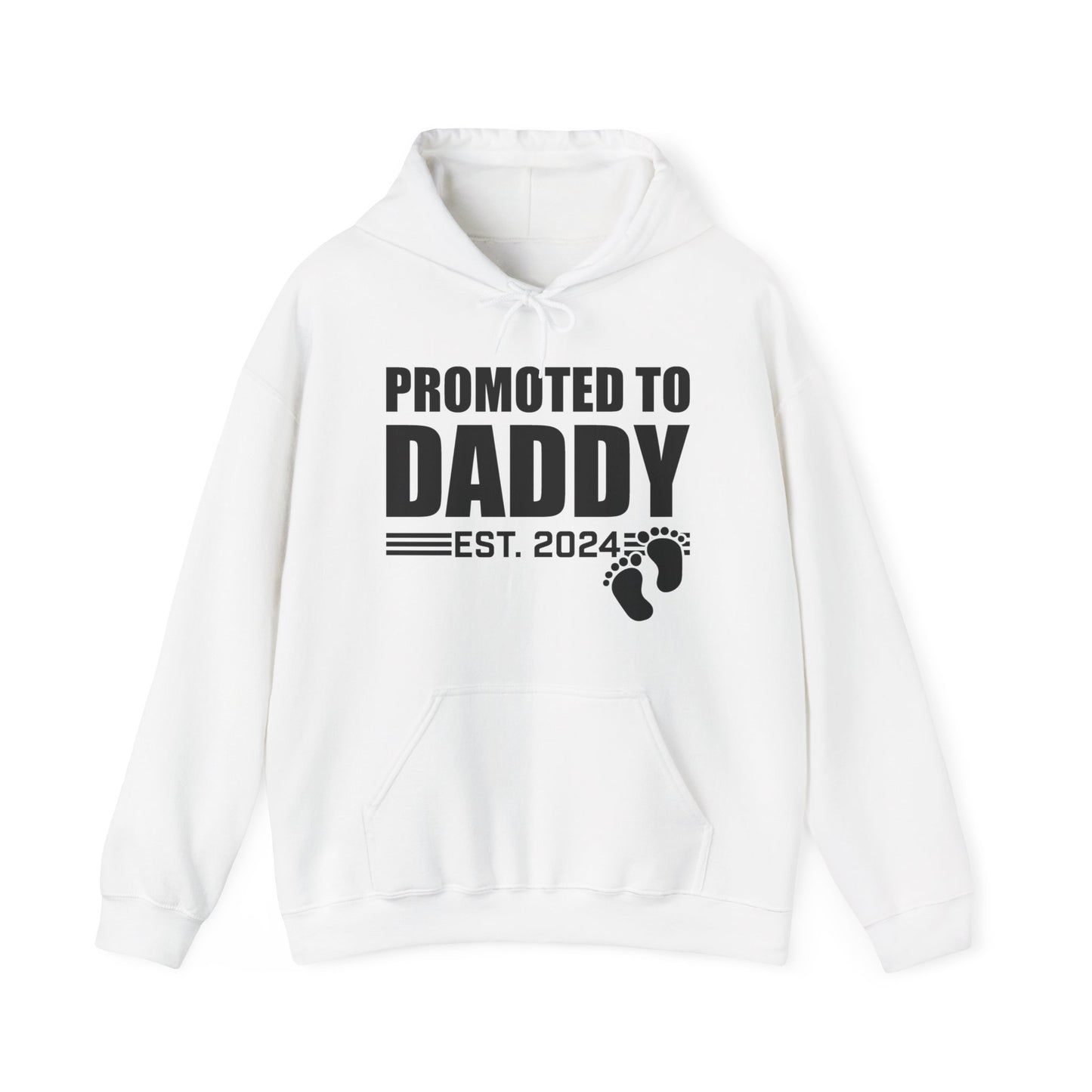 Mens Promoted To Daddy 2024 Pregnancy Announcement Gift Hoodie