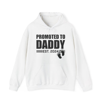 Mens Promoted To Daddy 2024 Pregnancy Announcement Gift Hoodie