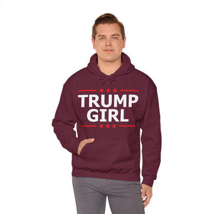 Cute Trump Girl Republican US Flag 2024 Vintage Vote Hoodie