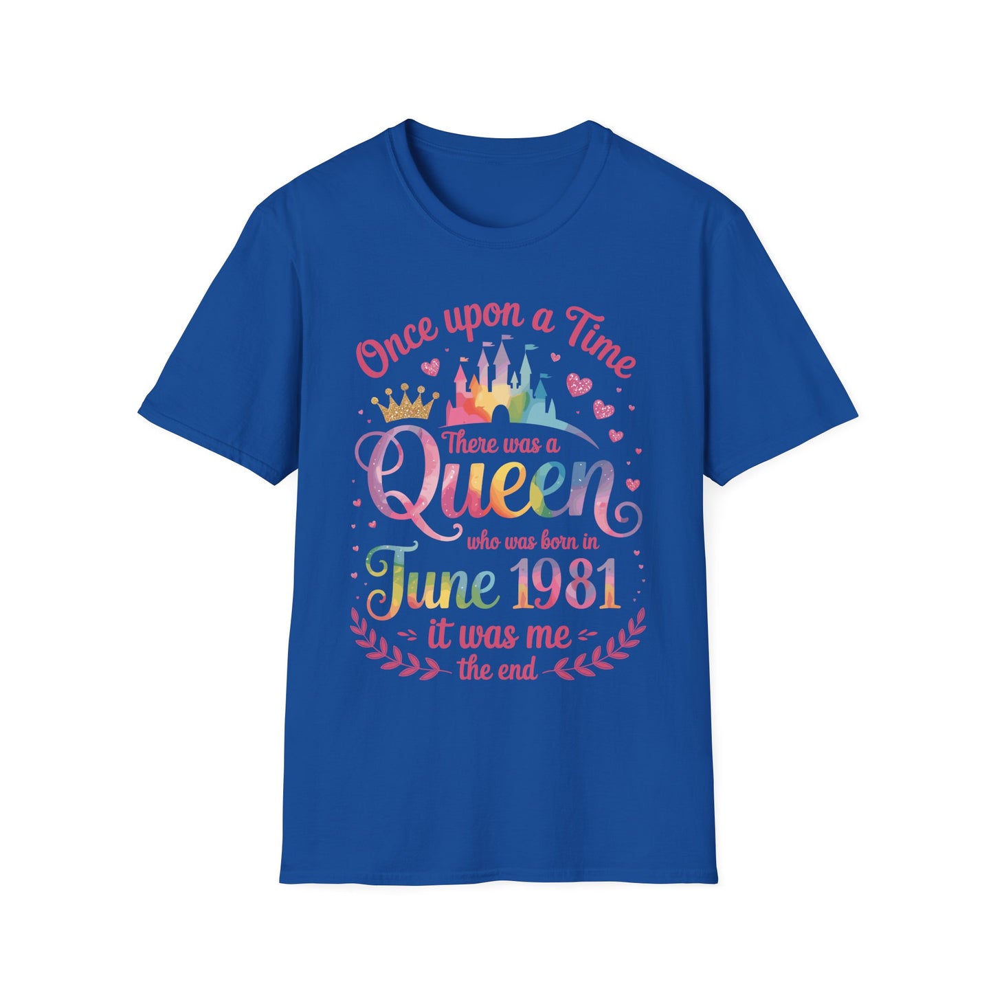 Funny 45 Years Old Birthday Girl 45 Birthday Queen June 1981 T-Shirt For Women