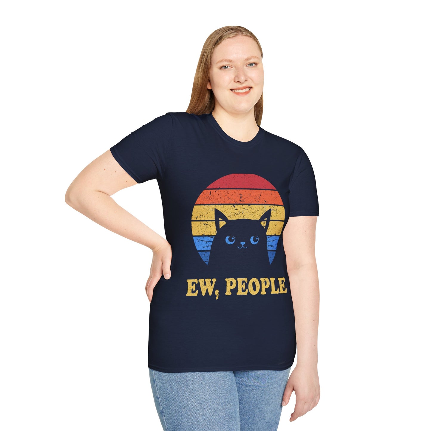 Funny Ew People Cat Introvert Antisocial Sarcastic T-Shirt