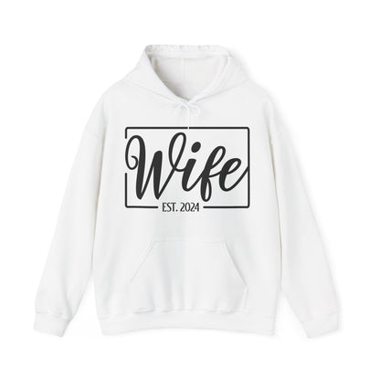 Wife Est 2024 Just Married Honeymoon Wedding Couples  Hoodie For Women Hoodie