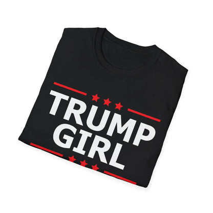 Cute Trump Girl Republican US Flag 2024 Vintage Vote T-Shirt