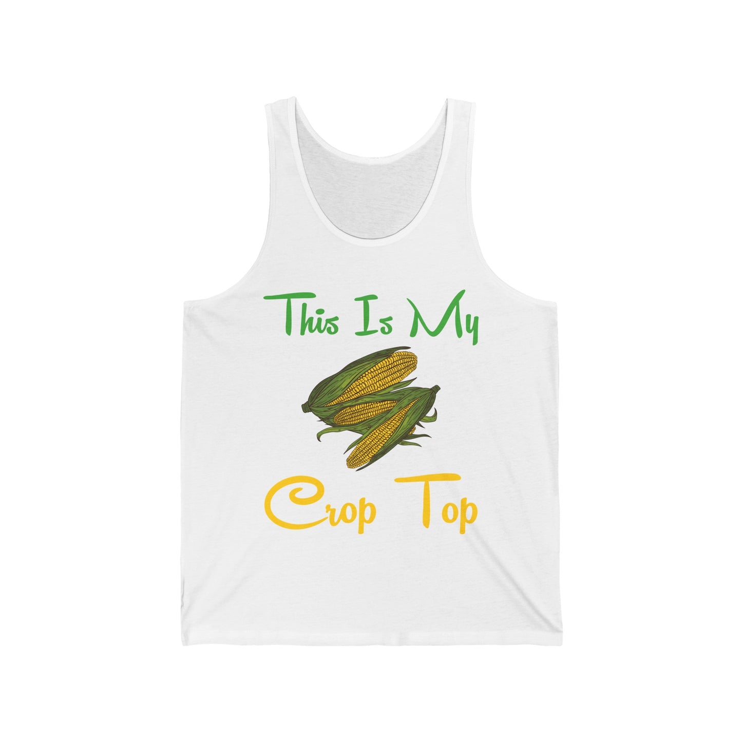 Funny This is my Crop Top Farmer Farming Corn Lover Pun Joke Tank Top