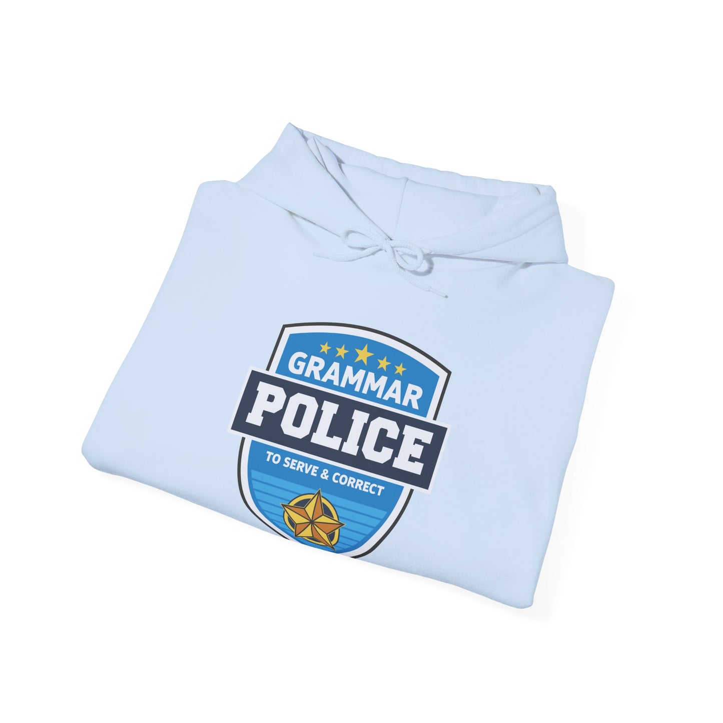 Grammar Police Badge To Serve and Correct Teacher Student Hoodie For Men Women