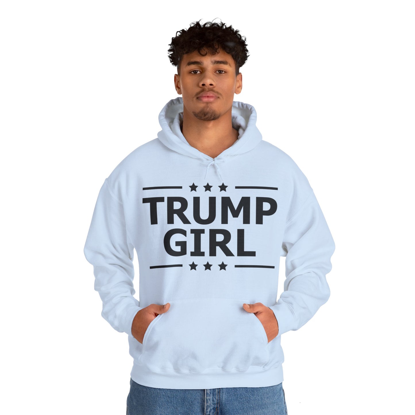 Cute Trump Girl Republican US Flag 2024 Vintage Vote Hoodie