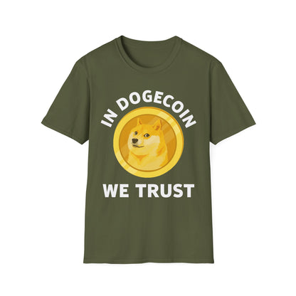 In Dogecoin We Trust Blockchain Doge Cryptocurrency T Shirt