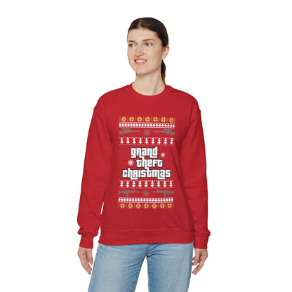 Funny Inspired G T A Gaming Gamers Ugly Christmas Sweater Jumper Xmas Sweatshirt