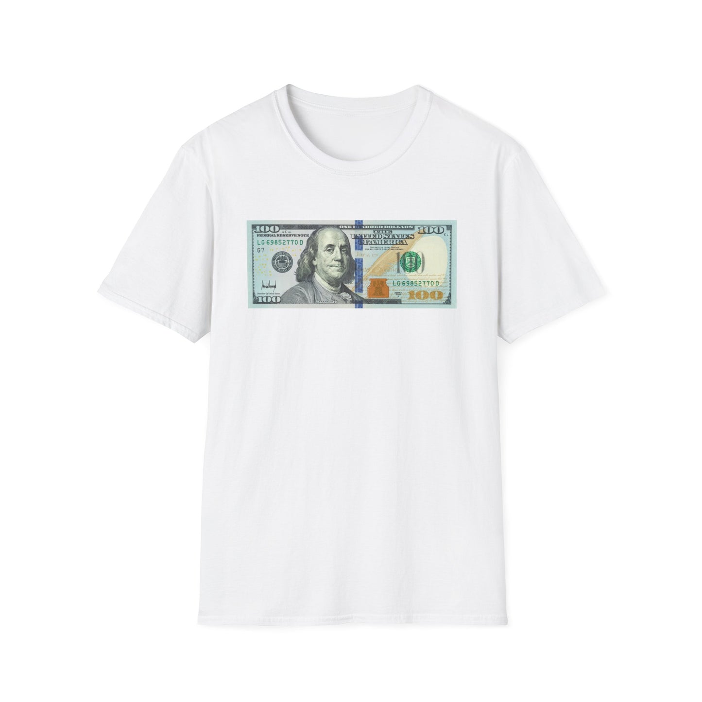 Funny Pro Trump 100 Dollar Bill Donald Trump Signature 4th of July American Patriot Support Trump Gift T-Shirt