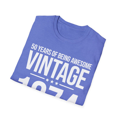 50 Year Old Gifts Vintage 1974 50 Years Awesome 50th Birthday T-Shirt