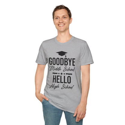 Goodbye Middle School Hello High School Funny Graduation T-Shirt