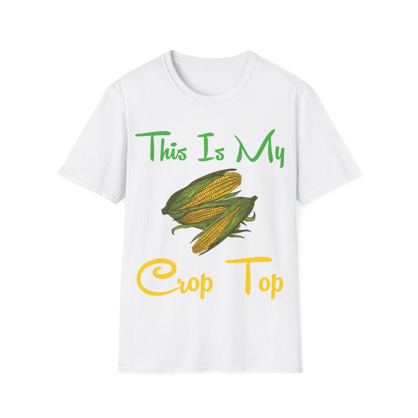Funny This is my Crop Top Farmer Farming Corn Lover Pun Joke T-Shirt