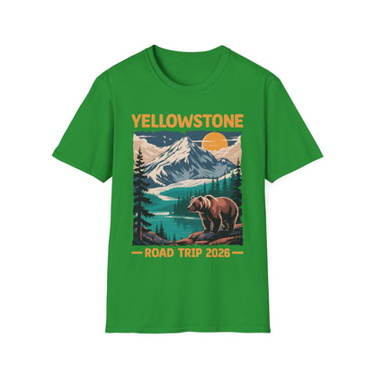 Yellowstone Road Trip 2026 Family National Park Outdoor T-Shirt For Men Women