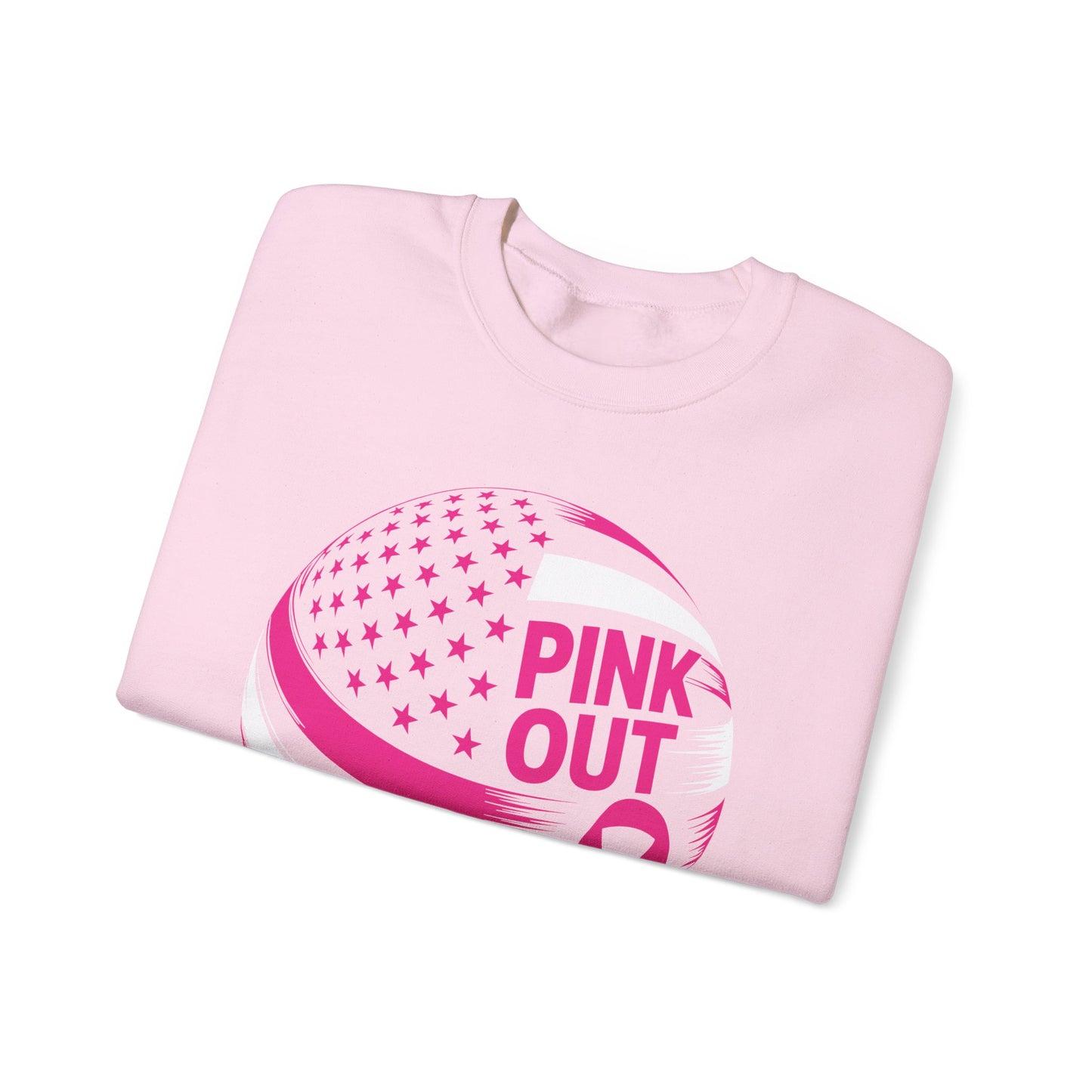 Volley Ball Pink Ribbon Breast Cancer Awearness USA Flag Sweatshirt For Men Women