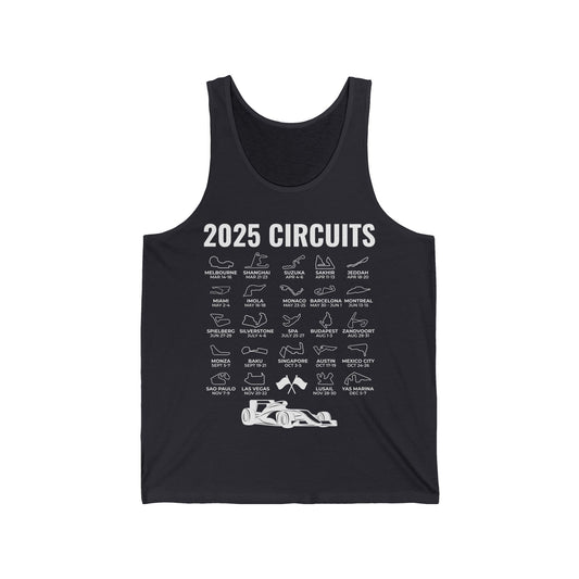 2025 Schedule Formula Racing Formula Car Retro Vintage Tank Top For Men Women Tank Top