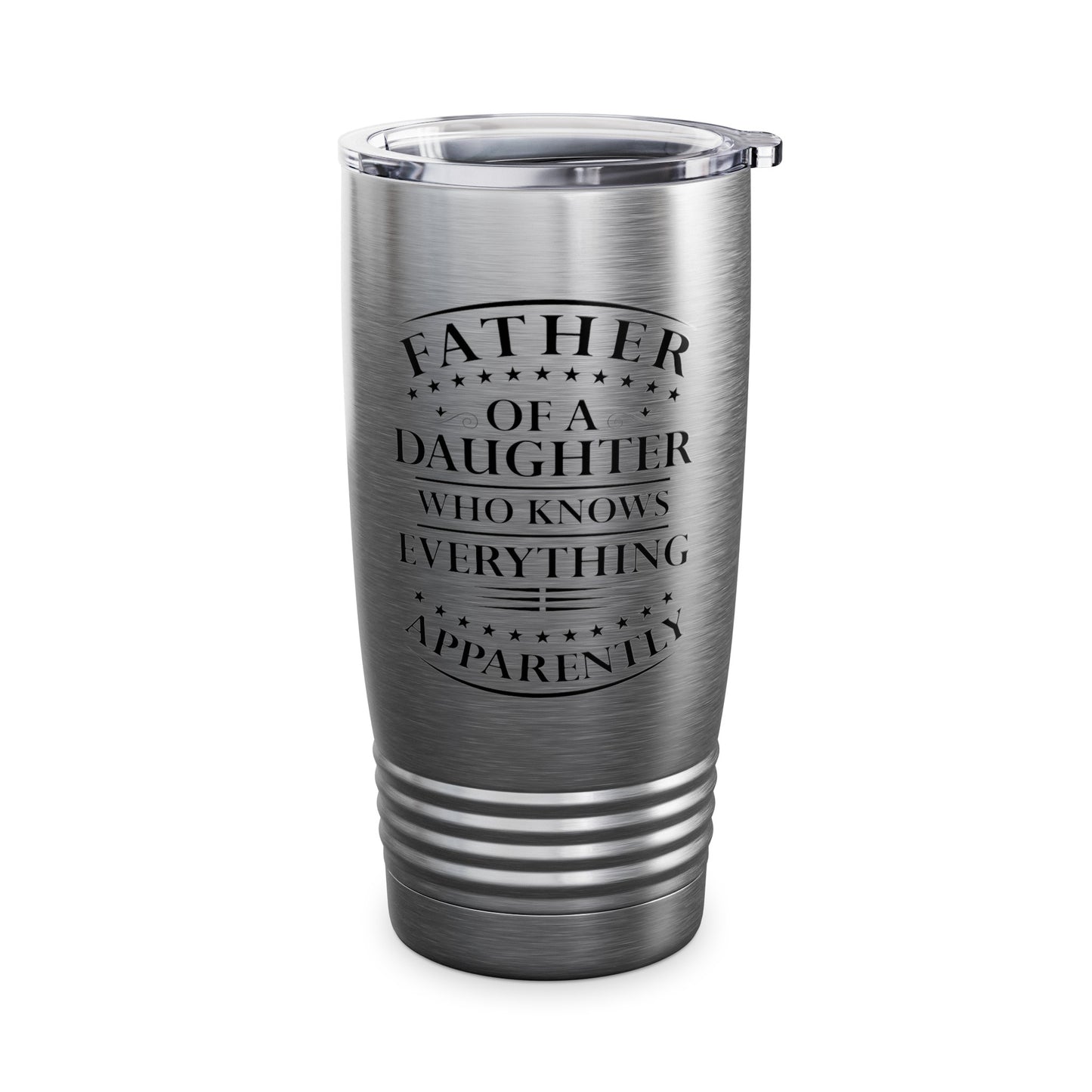 Funny Father Daughter Knows Everything Dad Fathers Day Vintage Tumbler For Men Women Tumbler